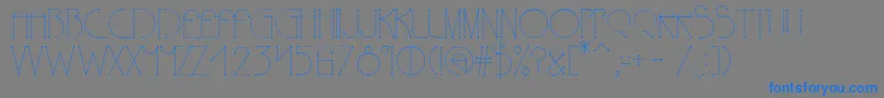 Polyline Font – Blue Fonts on Gray Background