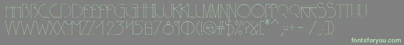 Polyline Font – Green Fonts on Gray Background