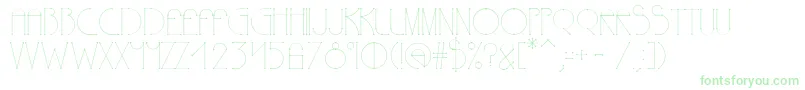 Polyline Font – Green Fonts on White Background