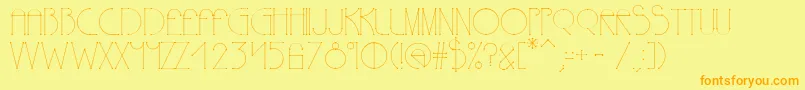 Polyline Font – Orange Fonts on Yellow Background