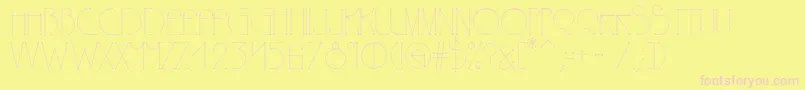 Polyline-Schriftart – Rosa Schriften auf gelbem Hintergrund