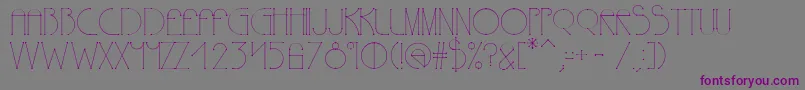 Polyline-Schriftart – Violette Schriften auf grauem Hintergrund