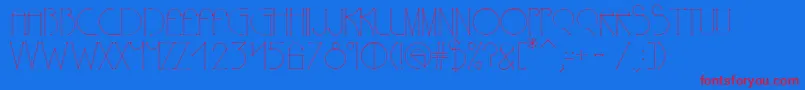 Polyline Font – Red Fonts on Blue Background