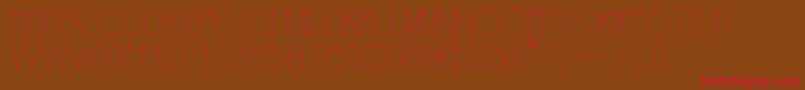 Polyline Font – Red Fonts on Brown Background