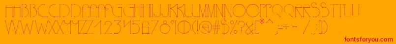 Polyline Font – Red Fonts on Orange Background