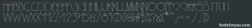 Polyline-fontti – valkoiset fontit mustalla taustalla