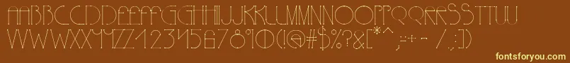 Polyline Font – Yellow Fonts on Brown Background