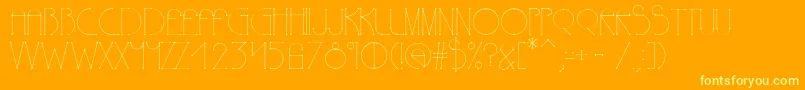 Polyline Font – Yellow Fonts on Orange Background