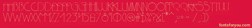 Polyline Font – Yellow Fonts on Red Background