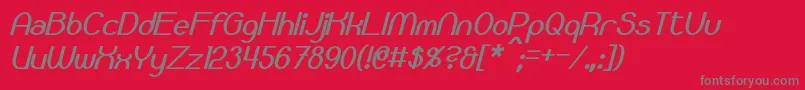 BloomingworthItalic-Schriftart – Graue Schriften auf rotem Hintergrund