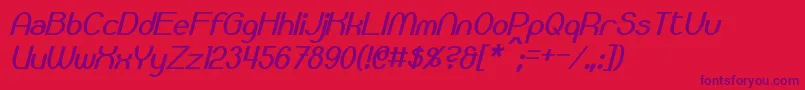 BloomingworthItalic Font – Purple Fonts on Red Background