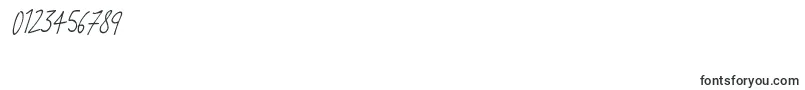 フォントLoveAndRomanceItalic – 数字と数値のためのフォント