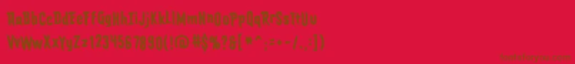 Eldergodsbb Font – Brown Fonts on Red Background