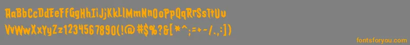 Eldergodsbb Font – Orange Fonts on Gray Background