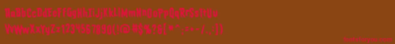 Eldergodsbb Font – Red Fonts on Brown Background