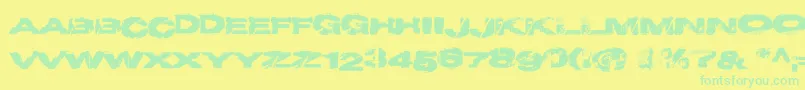 Projecty-Schriftart – Grüne Schriften auf gelbem Hintergrund