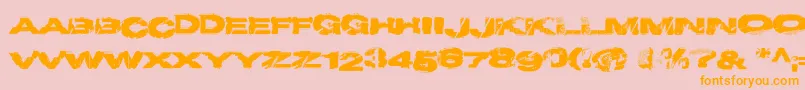 Projecty Font – Orange Fonts on Pink Background