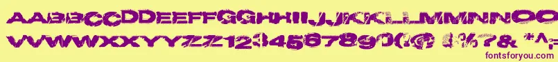 Projecty Font – Purple Fonts on Yellow Background