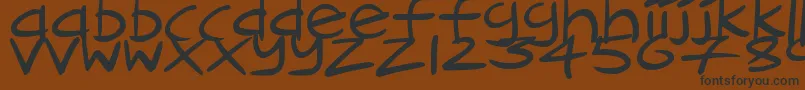 fuente CartoonInkstrokes – Fuentes Negras Sobre Fondo Marrón
