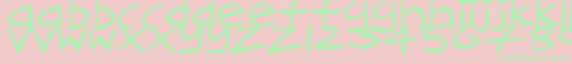 Więcej informacji o czcionce CartoonInkstrokes Czcionka CartoonInkstrokes – zielone czcionki na różowym tle