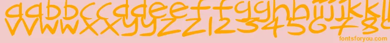 Lisätietoja CartoonInkstrokes-fontista CartoonInkstrokes-fontti – oranssit fontit vaaleanpunaisella taustalla