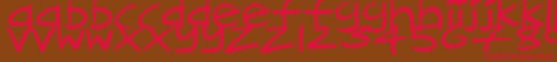 CartoonInkstrokes Font – Red Fonts on Brown Background