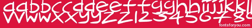 CartoonInkstrokes Font – White Fonts on Red Background