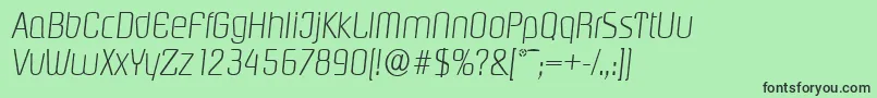 Saiba mais sobre a fonte PasadenaserialXlightItalic Fonte PasadenaserialXlightItalic – fontes pretas em um fundo verde