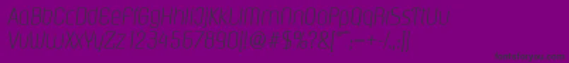 Police PasadenaserialXlightItalic – polices noires sur fond violet