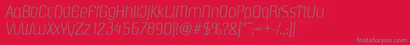 PasadenaserialXlightItalic Font – Gray Fonts on Red Background
