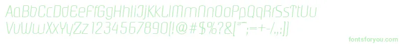PasadenaserialXlightItalic-Schriftart – Grüne Schriften