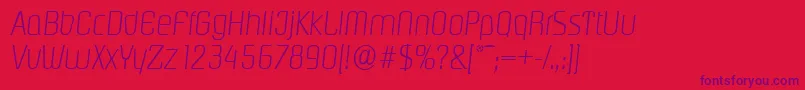 Saiba mais sobre a fonte PasadenaserialXlightItalic Fonte PasadenaserialXlightItalic – fontes roxas em um fundo vermelho
