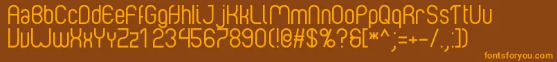 Albertino1.0 Font – Orange Fonts on Brown Background