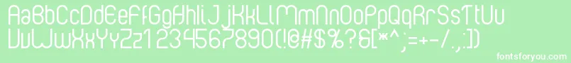 Albertino1.0 Font – White Fonts on Green Background