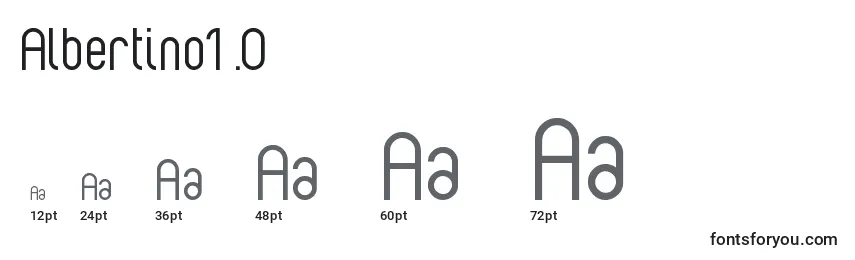 Albertino1.0 Font Sizes