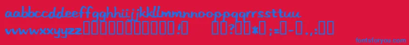 Stereohifi Font – Blue Fonts on Red Background