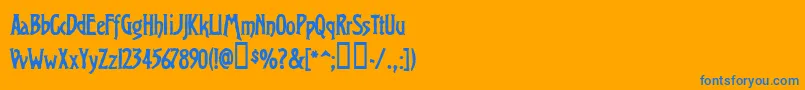 フォントVirileSolid – オレンジの背景に青い文字