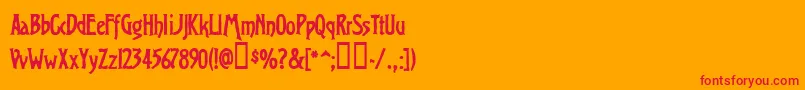 VirileSolid Font – Red Fonts on Orange Background