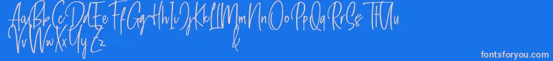More about Breakfastandchilldemo Font Breakfastandchilldemo Font – Pink Fonts on Blue Background