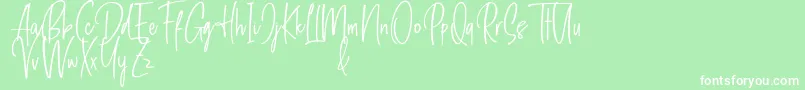 Breakfastandchilldemo Font – White Fonts on Green Background