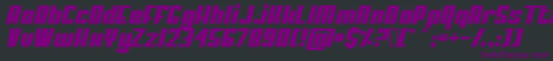 Шрифт MyPumaOblique – фиолетовые шрифты на чёрном фоне