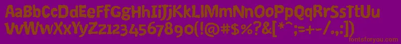 CoventryHvyItcTt Font – Brown Fonts on Purple Background