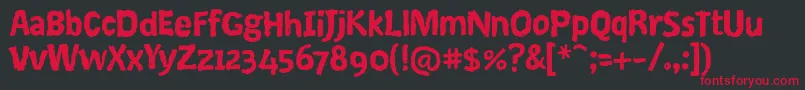 CoventryHvyItcTt Font – Red Fonts on Black Background