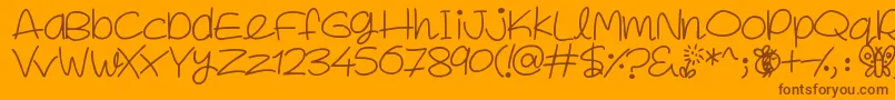 SpringInMyStep Font – Brown Fonts on Orange Background