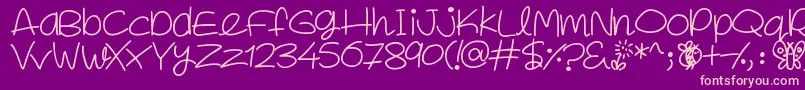 SpringInMyStep Font – Pink Fonts on Purple Background