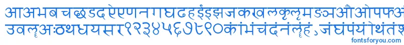 Sanskritwriting-fontti – siniset fontit