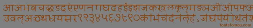 Шрифт Sanskritwriting – коричневые шрифты на сером фоне