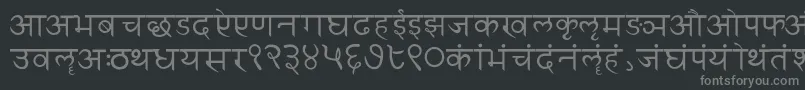 Sanskritwriting Font – Gray Fonts on Black Background