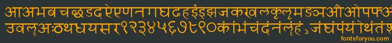 Шрифт Sanskritwriting – оранжевые шрифты на чёрном фоне