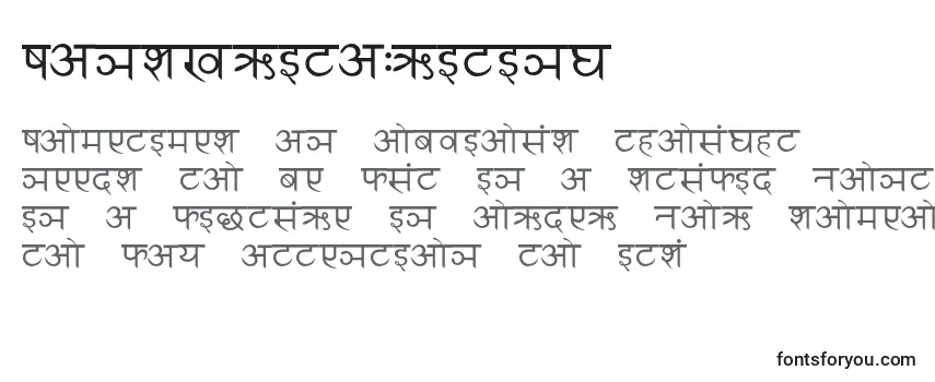Przegląd czcionki Sanskritwriting